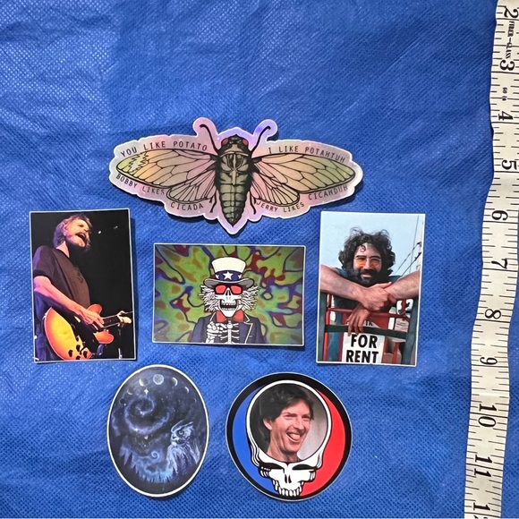 💀⚡️🪬 GDF GRATEFUL DEAD Band vinyl HoLo Sticker Lot of 6 various SYF the Boys - Picture 2 of 12